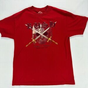 Rush Snakes & Arrows 2007 World Tour Red Graphic Band T Shirt Cotton L